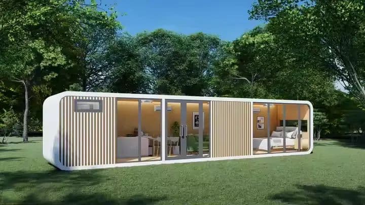 Kapszula készház látványterv – másik nézet